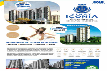 Enjoy life with family on a vast canvas by residing at SMR Vinay Iconia in Hyderabad
